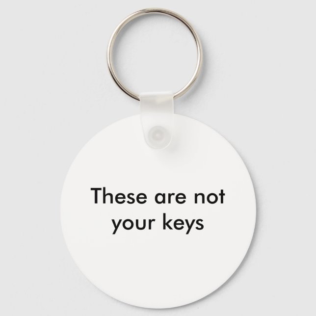 These are not your keys key ring (Front)