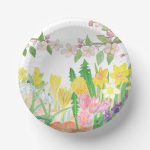 These Are the Spring Flowers that Radiate Joy   Paper Plate