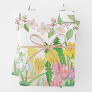 These Are the Spring Flowers that Radiate Joy Wrapping Paper Sheet