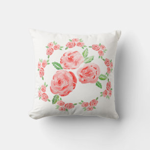 These are watercolor elegant roses cushion