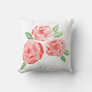 These are watercolor elegant roses cushion