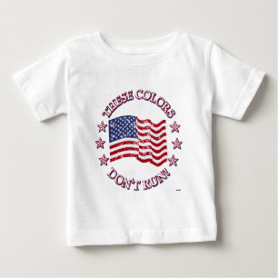 These Colours Don't Run! American Flag & Stars Baby T-Shirt