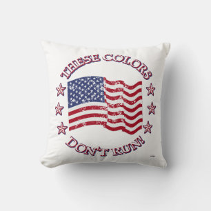 These Colours Don't Run! American Flag & Stars Cushion