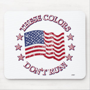 These Colours Don't Run! American Flag & Stars Mouse Mat