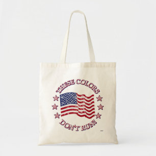 These Colours Don't Run! American Flag & Stars Tote Bag