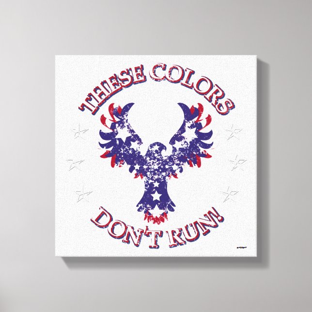 These Colours Don't Run! Eagle Stars & Stripes Canvas Print (Front)