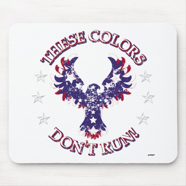 These Colours Don't Run! Eagle Stars & Stripes Mouse Mat (Front)