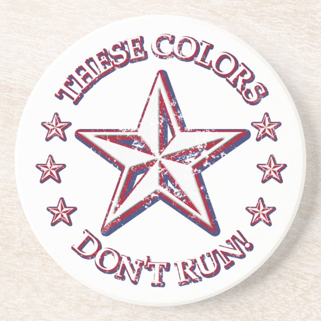 These Colours Don't Run! Star Coaster (Front)