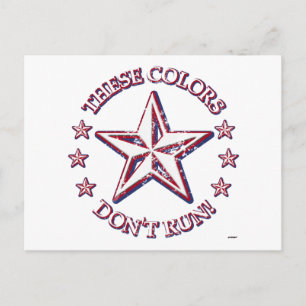 These Colours Don't Run! Star Postcard