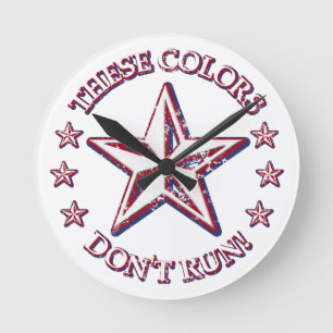 These Colours Don't Run! Star Round Clock