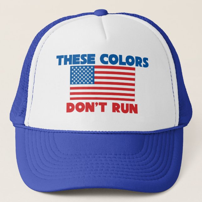 These colours dont run USA Trucker Hat (Front)