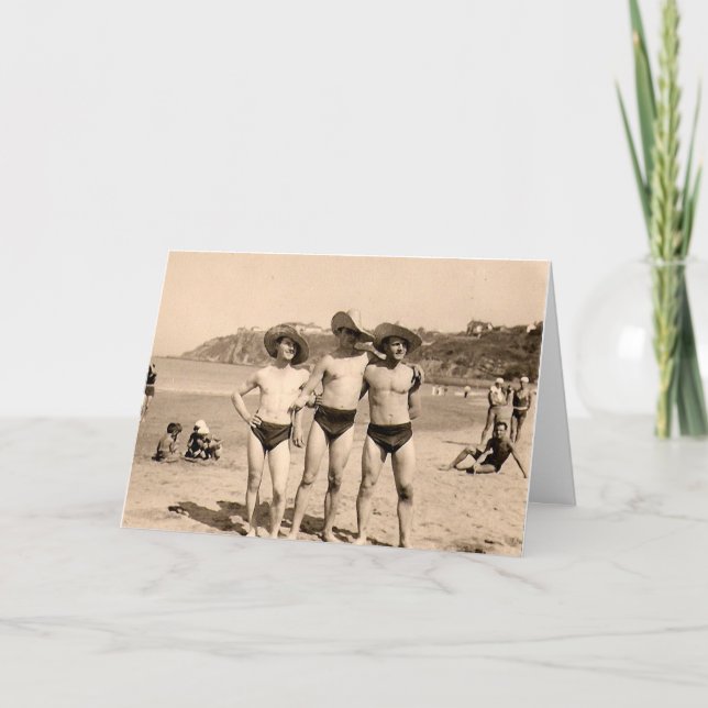 These hats make us look gay? holiday card (Front)