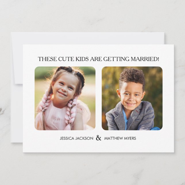 These Kids are Getting Married Childhood Photos  Invitation (Front)