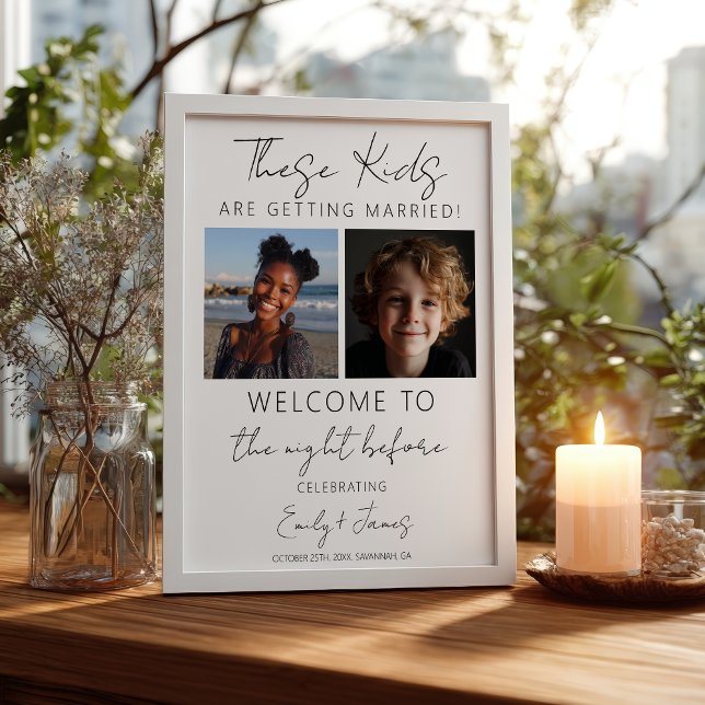 These Kids Are Getting Married Rehearsal Dinner Poster (These Kids Are Getting Married Rehearsal Dinner Poster)