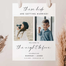 These Kids Are Getting Married Sign, Minimalist 