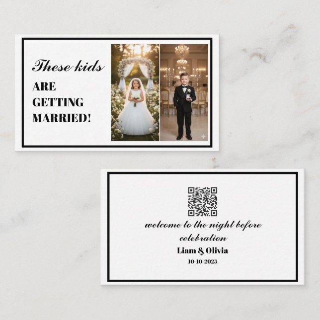 These Kids Are Getting Married The Night Before Enclosure Card (Front/Back)