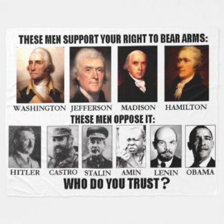 THESE MEN SUPPORT YOUR RIGHT TO BEAR ARMS FLEECE BLANKET