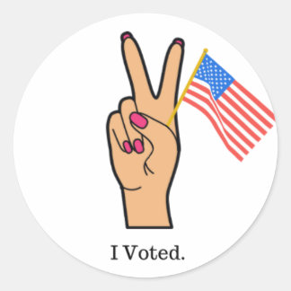 These Nails Voted Classic Round Sticker