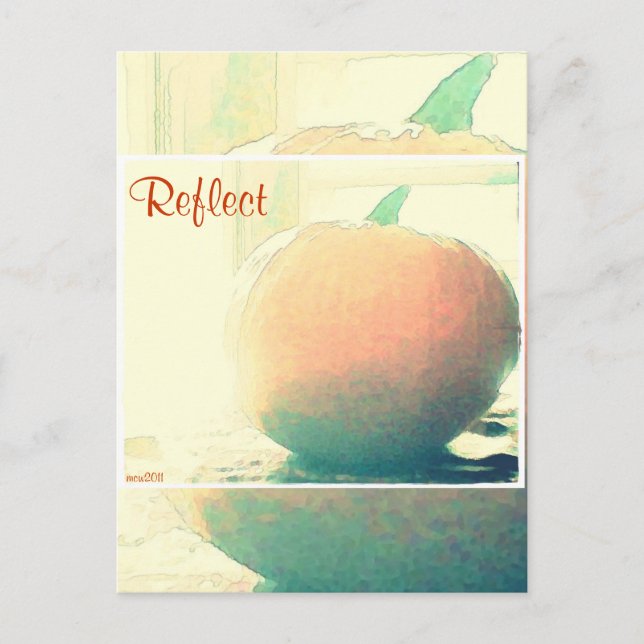These Quiet Seasons October Pumpkin Postcard (Front)