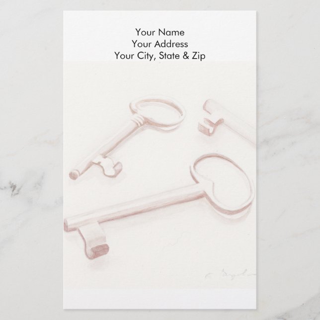 These Three Keys Stationery (Front)