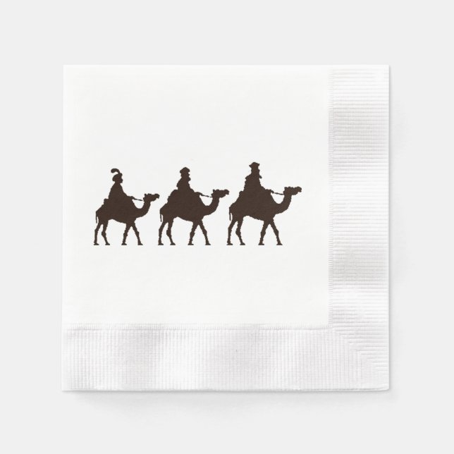 These Three Kings of Orient Are Christmas Drawing Napkin (Front)
