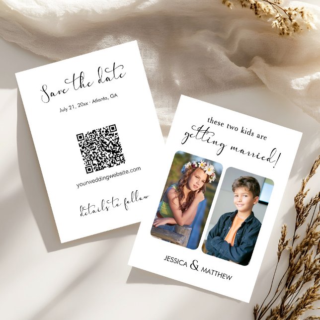 These Two Kids are Getting Married Childhood Photo Save The Date (Creator Uploaded)