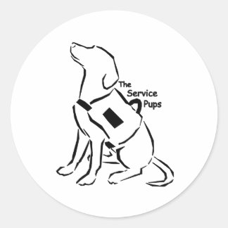 TheServicePups-Stickers Classic Round Sticker