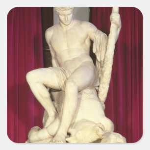 Theseus and the Minotaur, 1782 Square Sticker