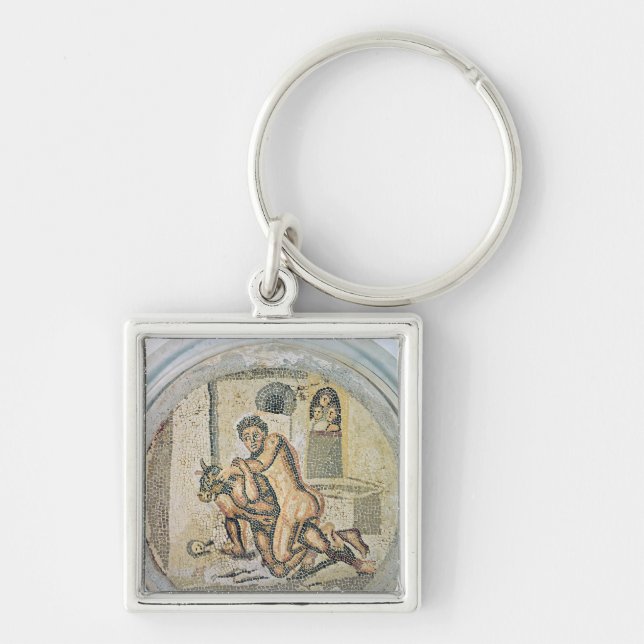 Theseus wrestling with the Minotaur Key Ring (Front)