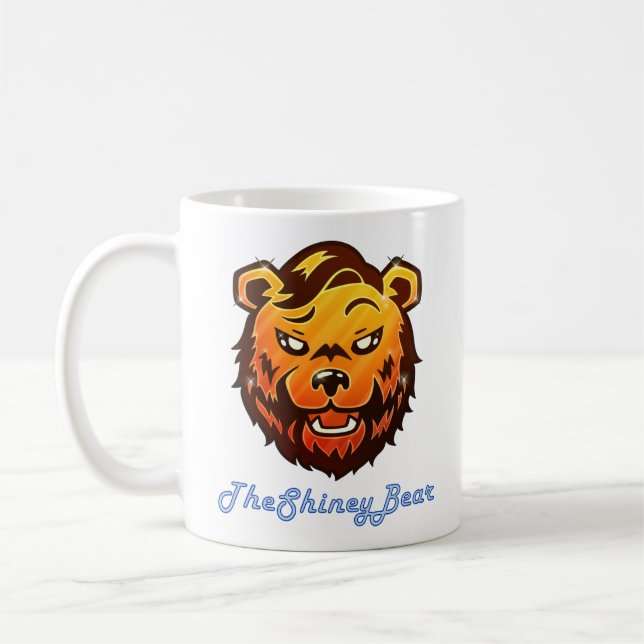 TheShineyBear Mug w/ Double Sided Logo & Text (Left)