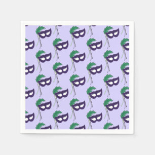 Thespian Drama Theatre Masquerade Mask Mardi Gras Napkin