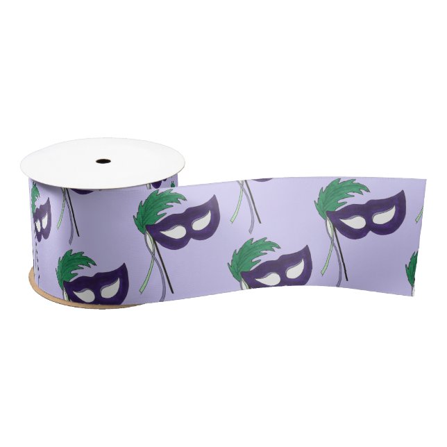 Thespian Drama Theatre Masquerade Mask Mardi Gras Satin Ribbon (Spool)