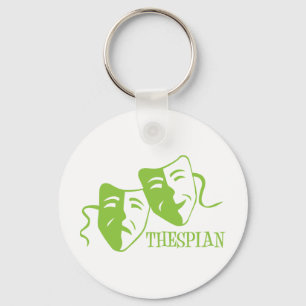 thespian lime green key ring