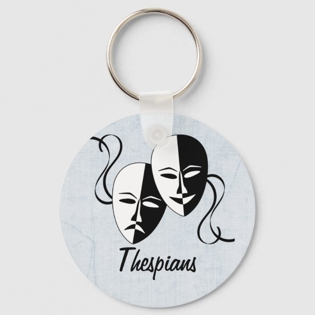 Thespian Masks Customisable Key Ring (Front)