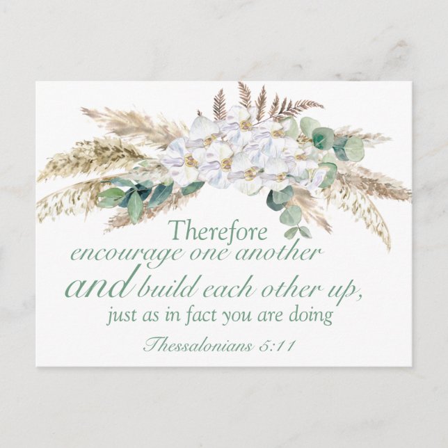 Thessalonians Bible Verse Motivational Postcard (Front)