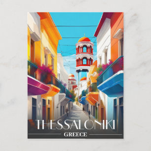 Thessaloniki city, greece Ladadika District Postcard