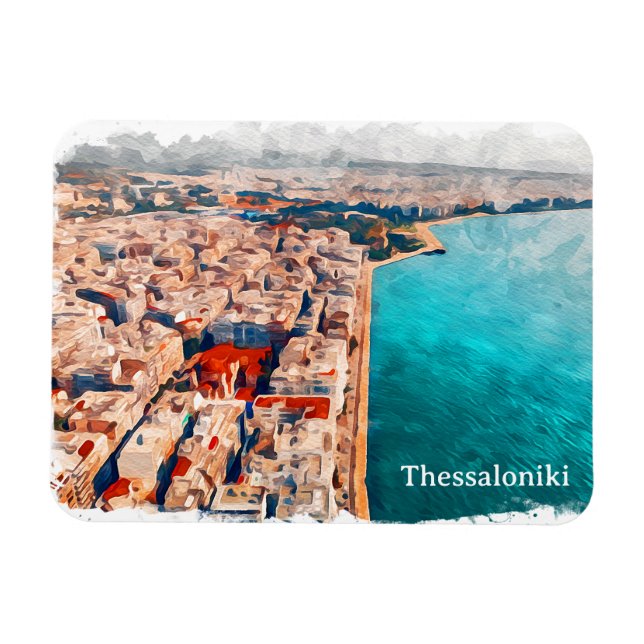 Thessaloniki Greece Panorama View Magnet (Horizontal)