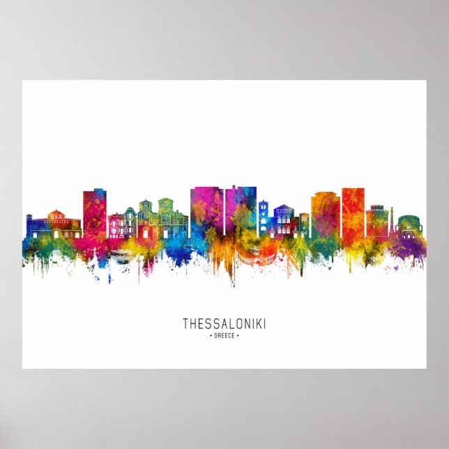 Thessaloniki Greece Skyline Poster (Front)