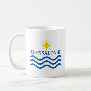 THESSALONIKI Greece, Sun Waves Coffee Mug