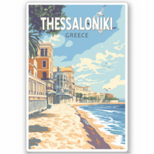 Thessaloniki Greece Travel Art Vintage