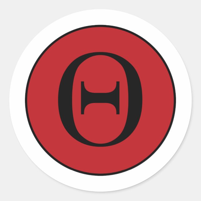Theta Classic Round Sticker (Front)