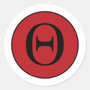 Theta Classic Round Sticker