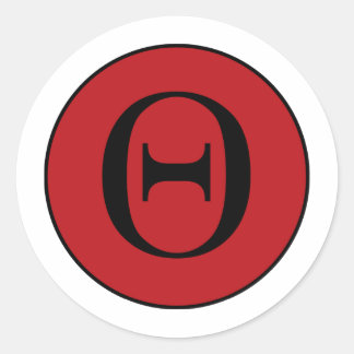 Theta Classic Round Sticker