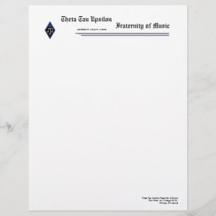 Theta Tau Upsilon Letterhead