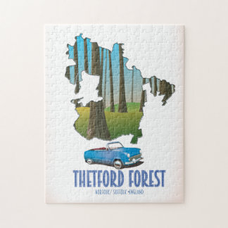 Thetford forest norfolk suffolk england map jigsaw puzzle