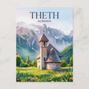Theth Stone Church Albania Postcard