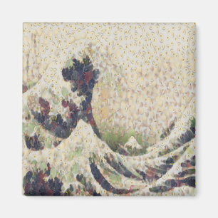 TheThe Great Wave Of Honeydew Melon Fine Art Spoof Magnet