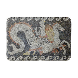 Thetis on a Hippocampus Ancient Greek Mosaic Bath Mat