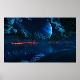 Thetis Tropic Night Canvas Poster