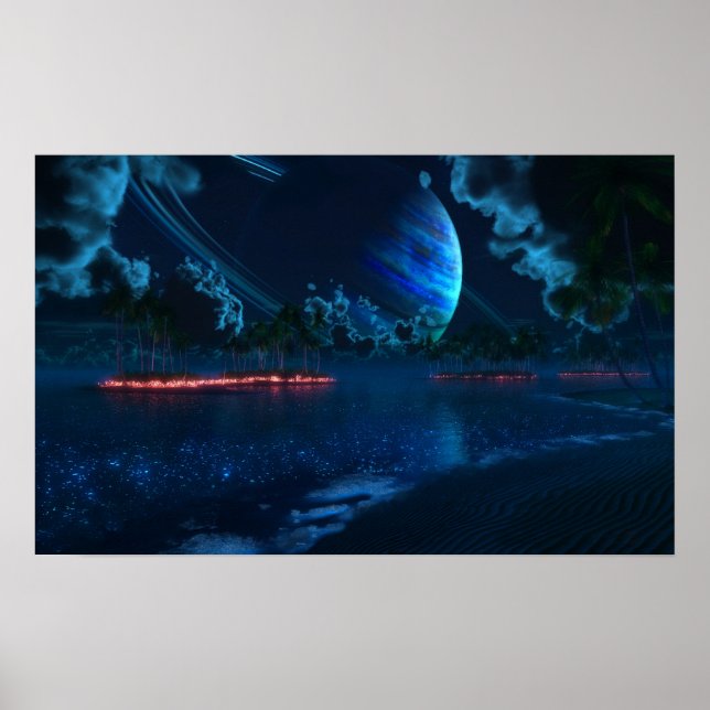 Thetis Tropic Night Canvas Poster (Front)